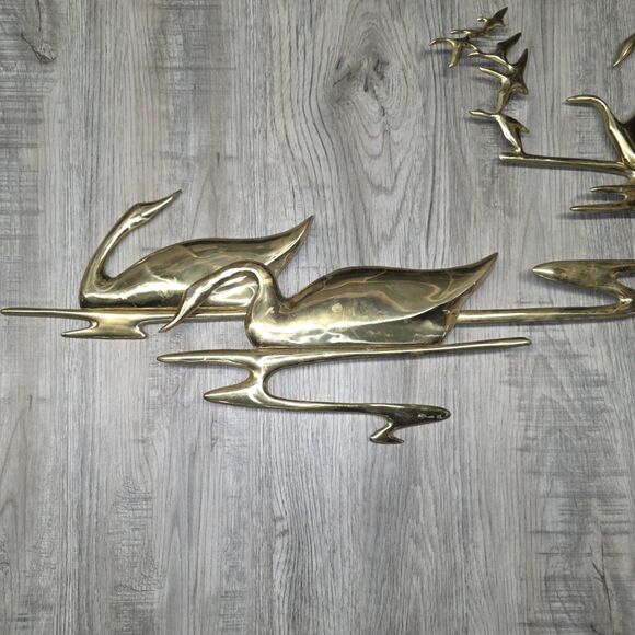 Vintage wall mural "Swans." American sculptor, Bidjan - Picture 4 of 11